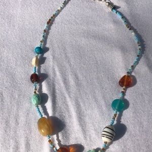 Beaded Stone Necklace